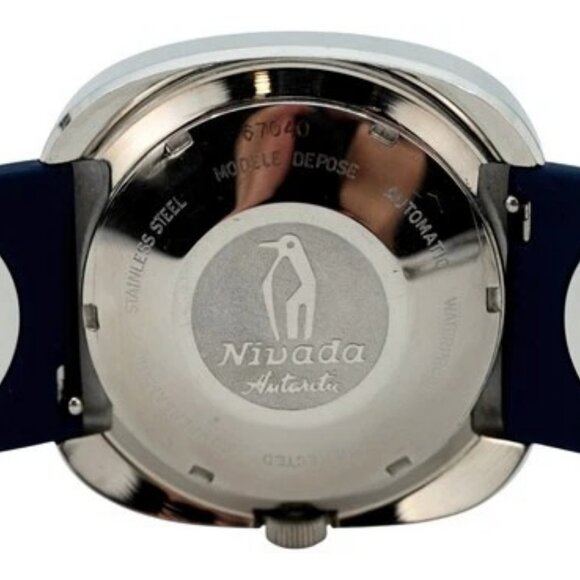 Nivada 39mm Men\'s Antarctic Automatic Day-Date Cushion Shaped Watch- Ref: 67040! main image 7